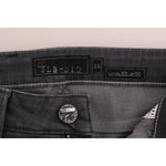Acht Sleek Gray Slim-Fit Designer Jeans Acht Dark Slate Gray