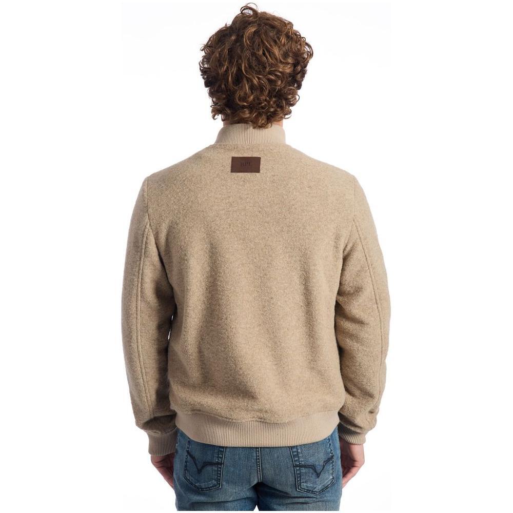 Roberto Pepe Luxury Beige Wool Men Jacket RO-24677-IT48 | M