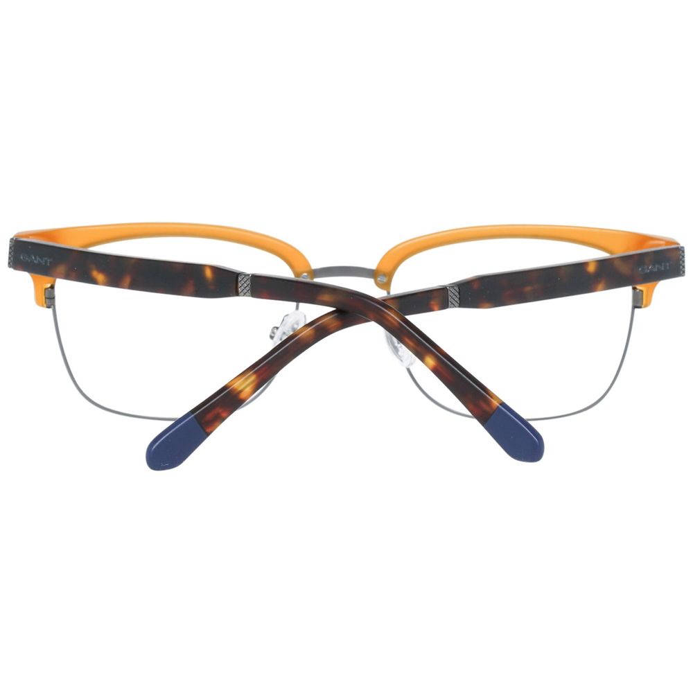 Front view of Gant Brown Plastic Frames with a unique tortoiseshell pattern.