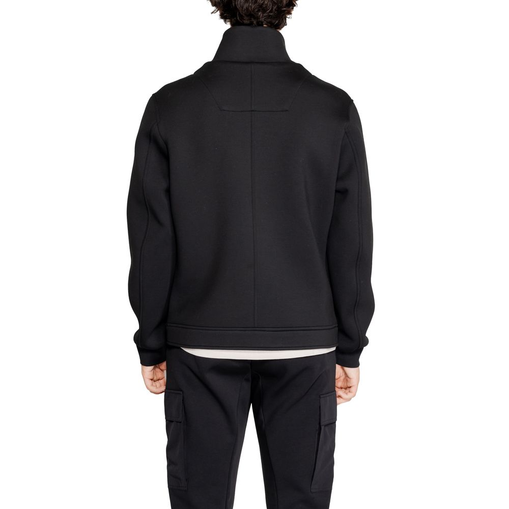 Antony Morato Black Polyester Full-Length Jacket