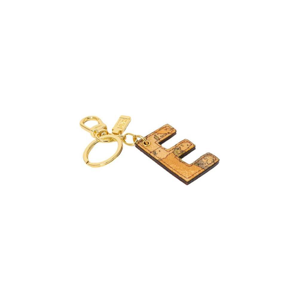 Alviero Martini Prima Classe Beige Leather Keychain