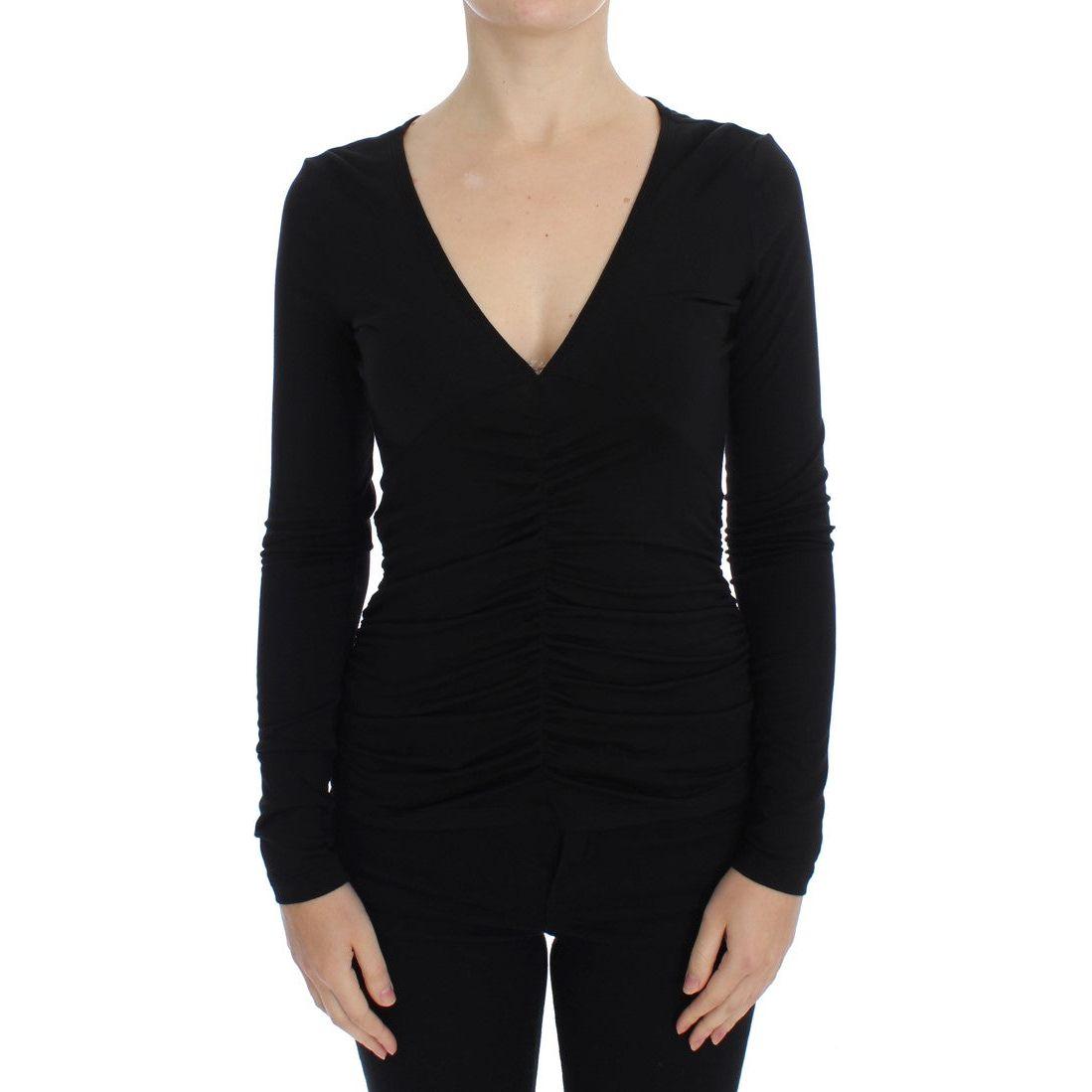 Versace Jeans Black Stretch Longsleeve Sweater Sweater
