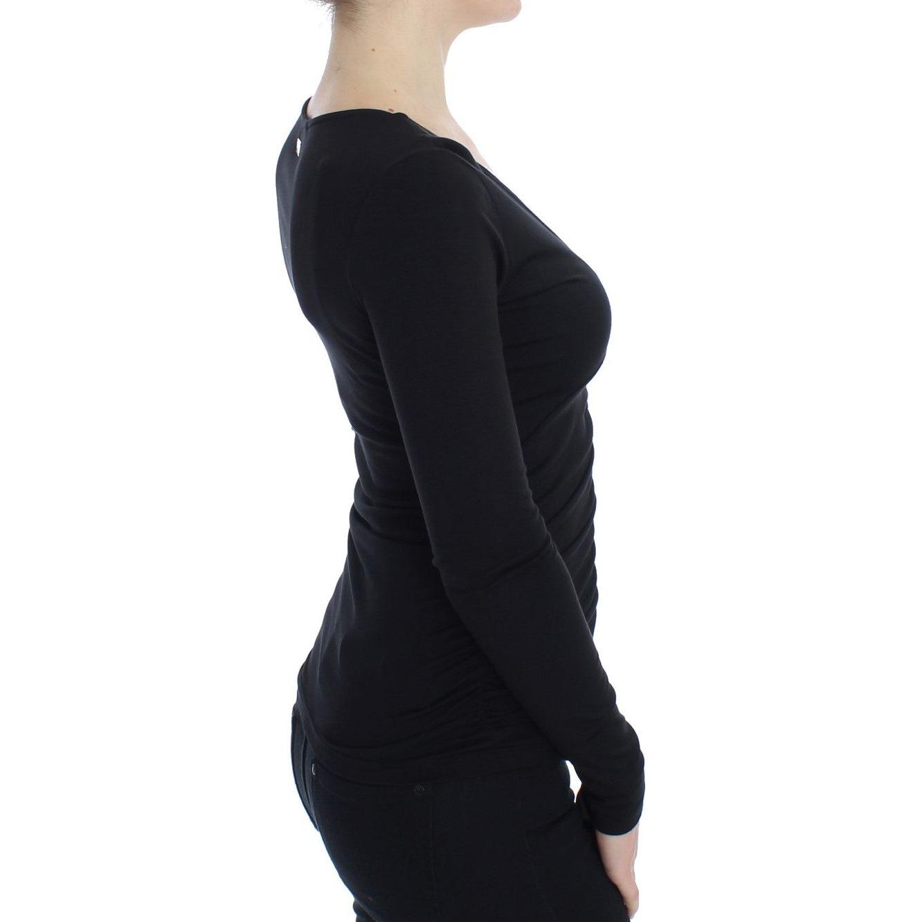 Versace Jeans Black Stretch Longsleeve Sweater Sweater