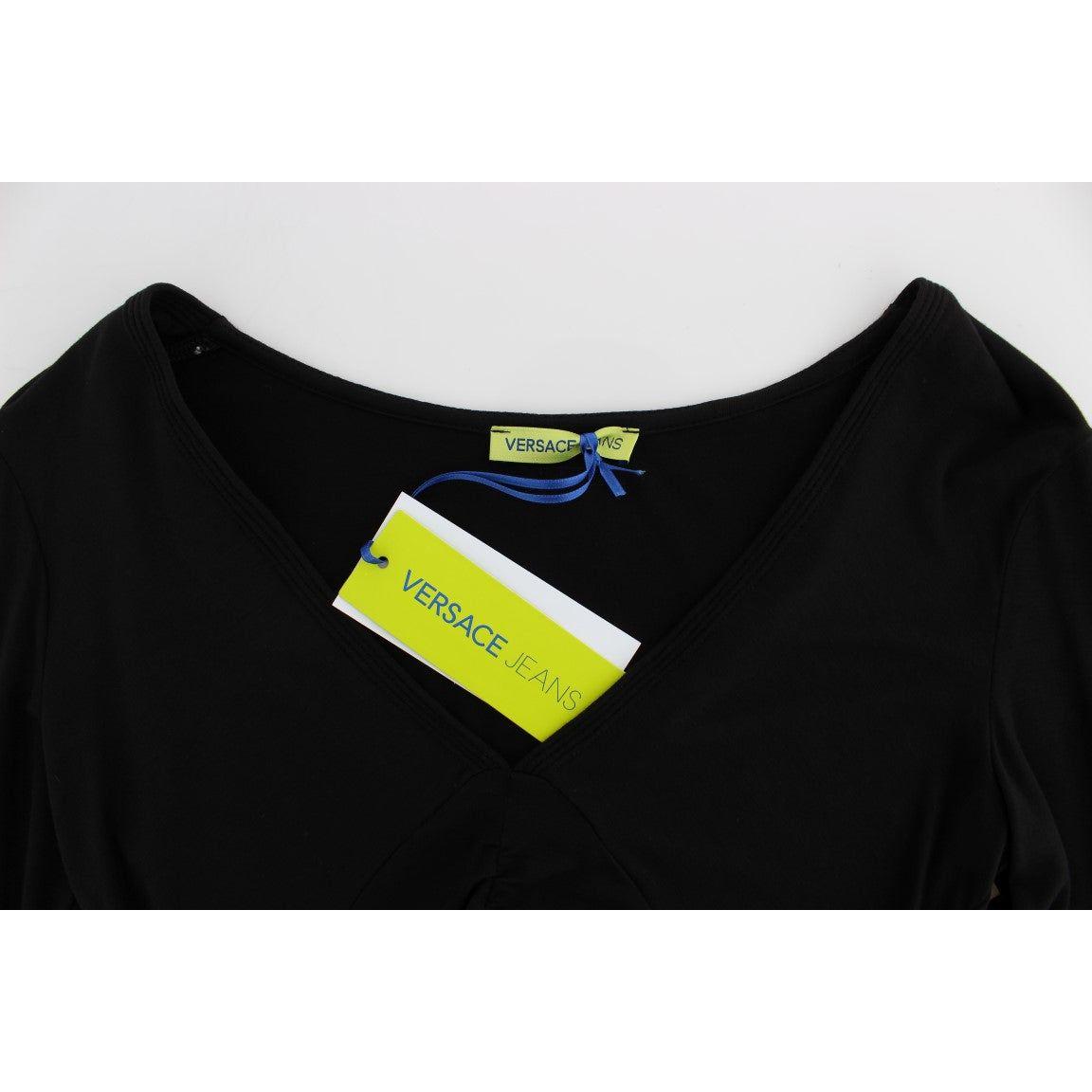 Versace Jeans Black Stretch Longsleeve Sweater Sweater