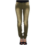 Cavalli Green Wash Slim Fit Cotton Stretch Jeans