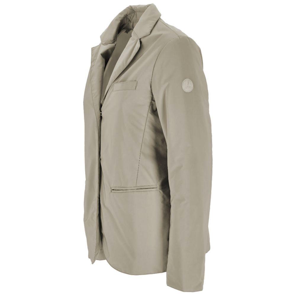 People Of Shibuya Beige Polyester Jackets & Coat PE-14555-IT42|M