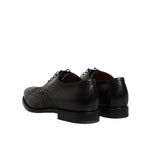 Dolce & Gabbana Black Leather Derby Wingtip Lace Up Formal Dress Shoes