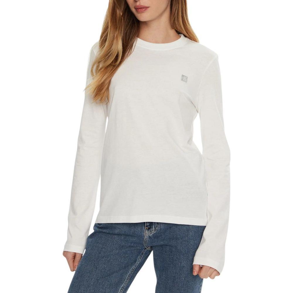 Calvin Klein Jeans White Cotton T-Shirt CA-16503900008-IT44|L