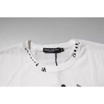 Dolce & Gabbana White Graphic Print Cotton Crew Neck T-shirt TSH90045-46