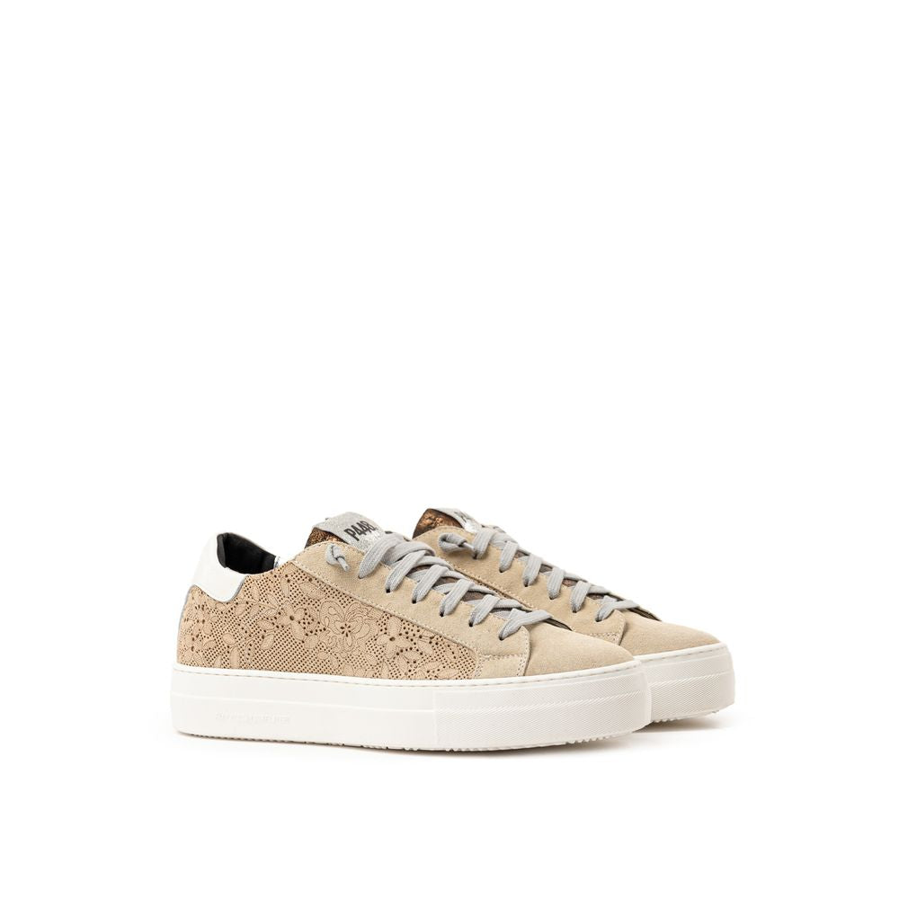 P448 Beige Leather Sneaker P-8027672-EU36/US6