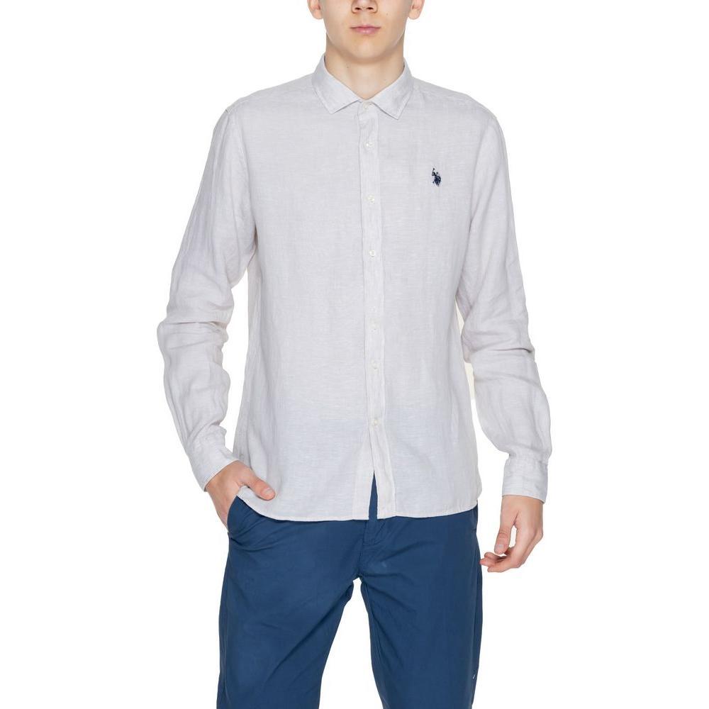 U.S. POLO ASSN. Beige Linen Shirt US-13435502507-IT44 | S