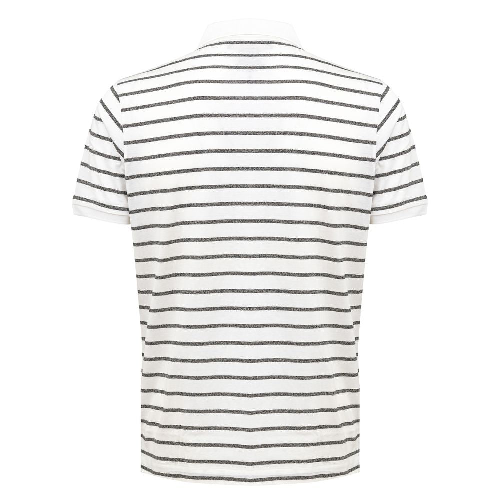 Dunhill White Cotton Polo Shirt DU-9056666-M