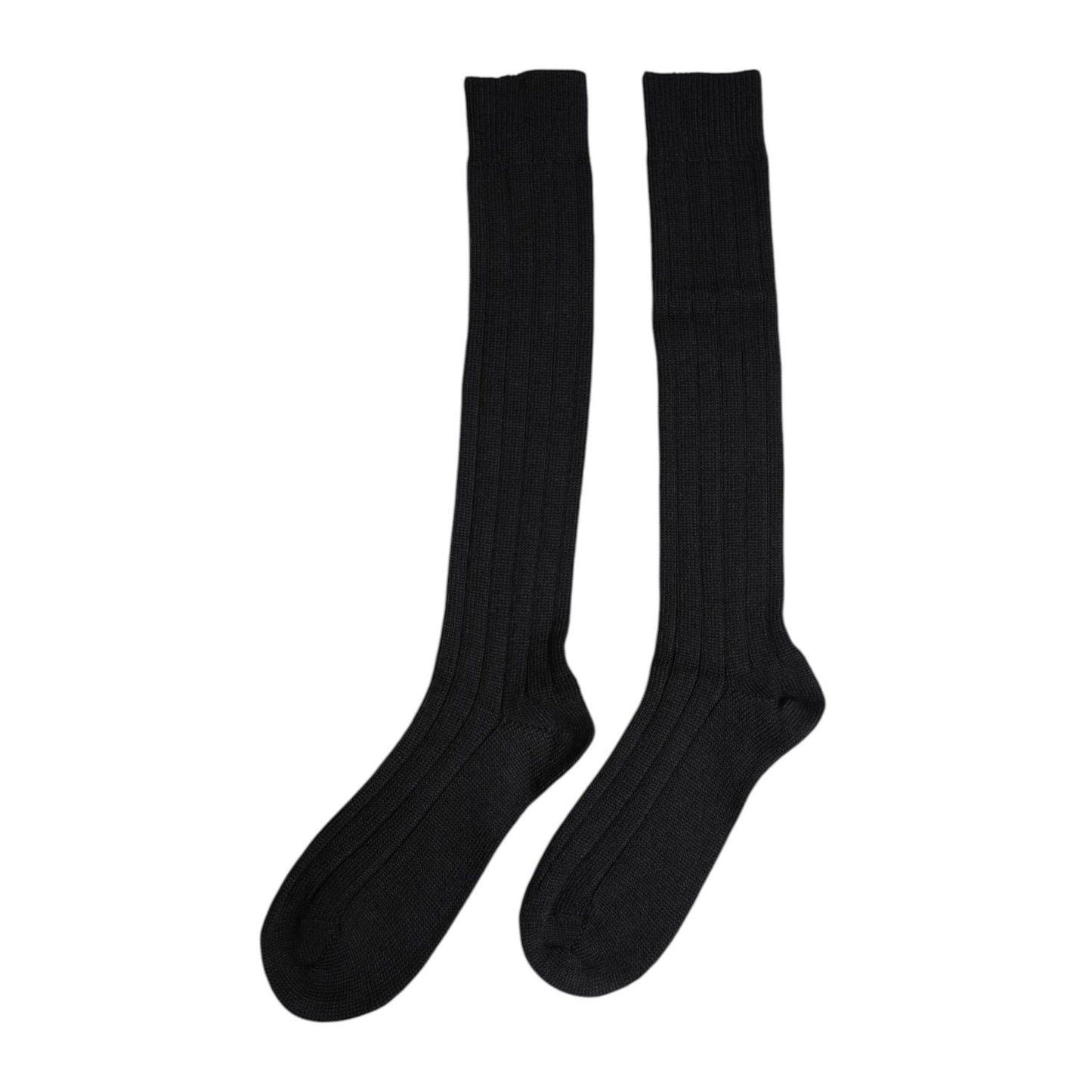 Dolce & Gabbana Black DG Logo Print Over The Calf Socks