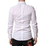 Dolce & Gabbana White GOLD Long Sleeves Dress Formal Shirt TSH906718-40
