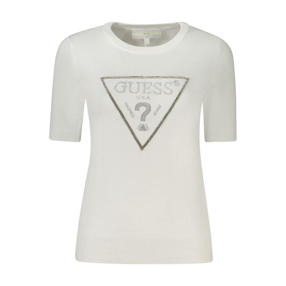 Guess Jeans White Viscose Women Sweater GU-33299-XS