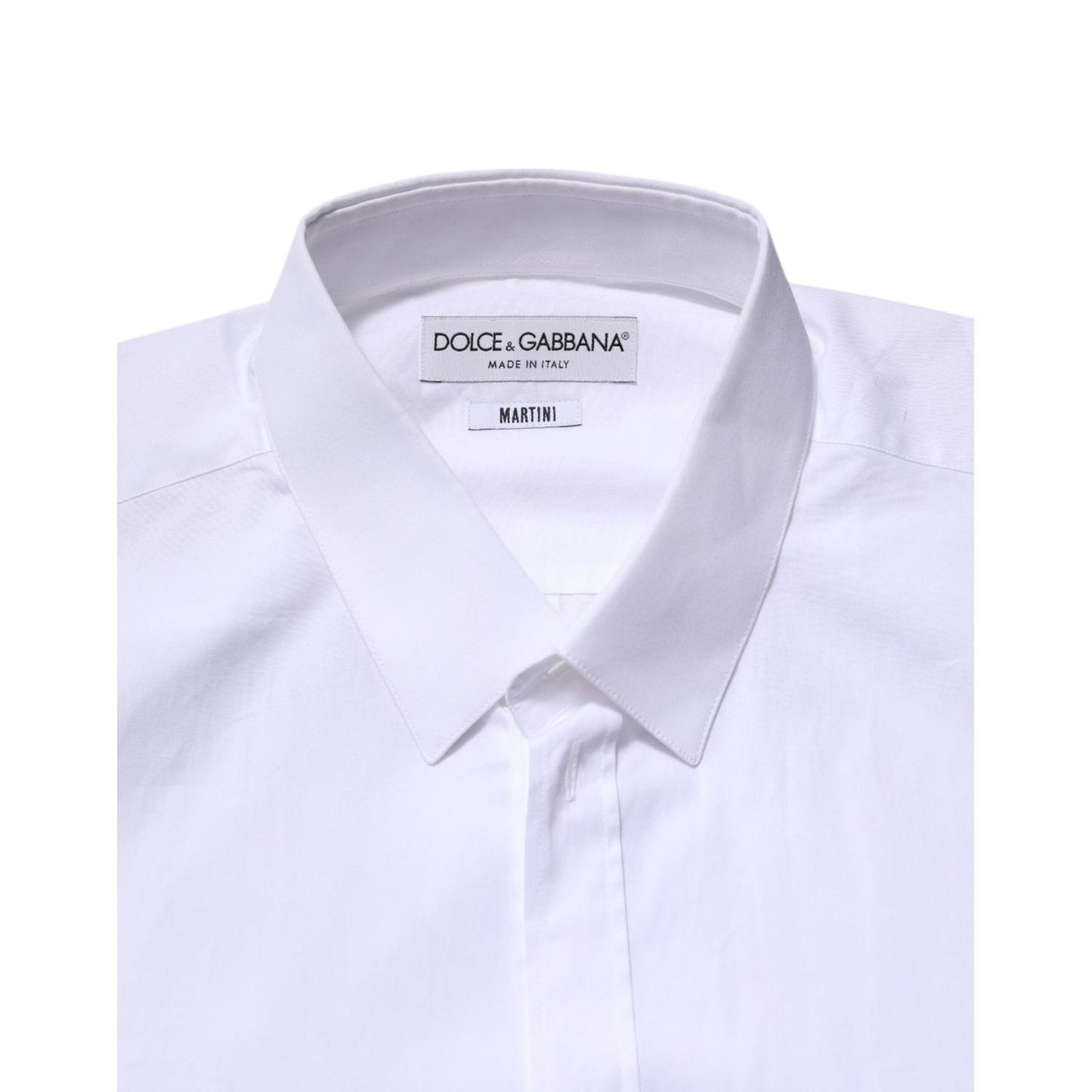 Dolce & Gabbana White MARTINI Long Sleeve Dress Formal Shirt TSH906867-42