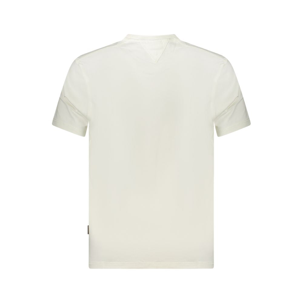 Napapijri White Cotton Men T-Shirt NA-35885-S