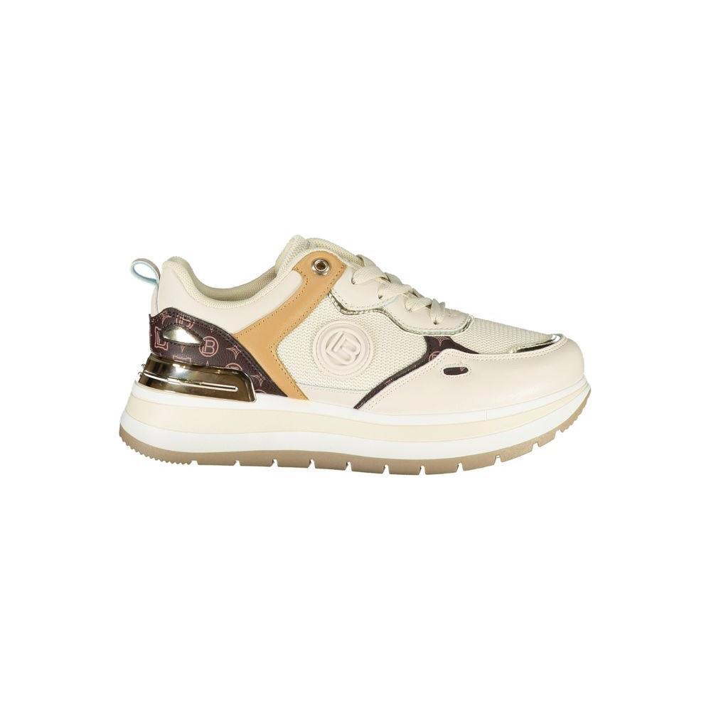 Laura Biagiotti Beige Polyester Women Sneaker LA-36480-EU39/US9