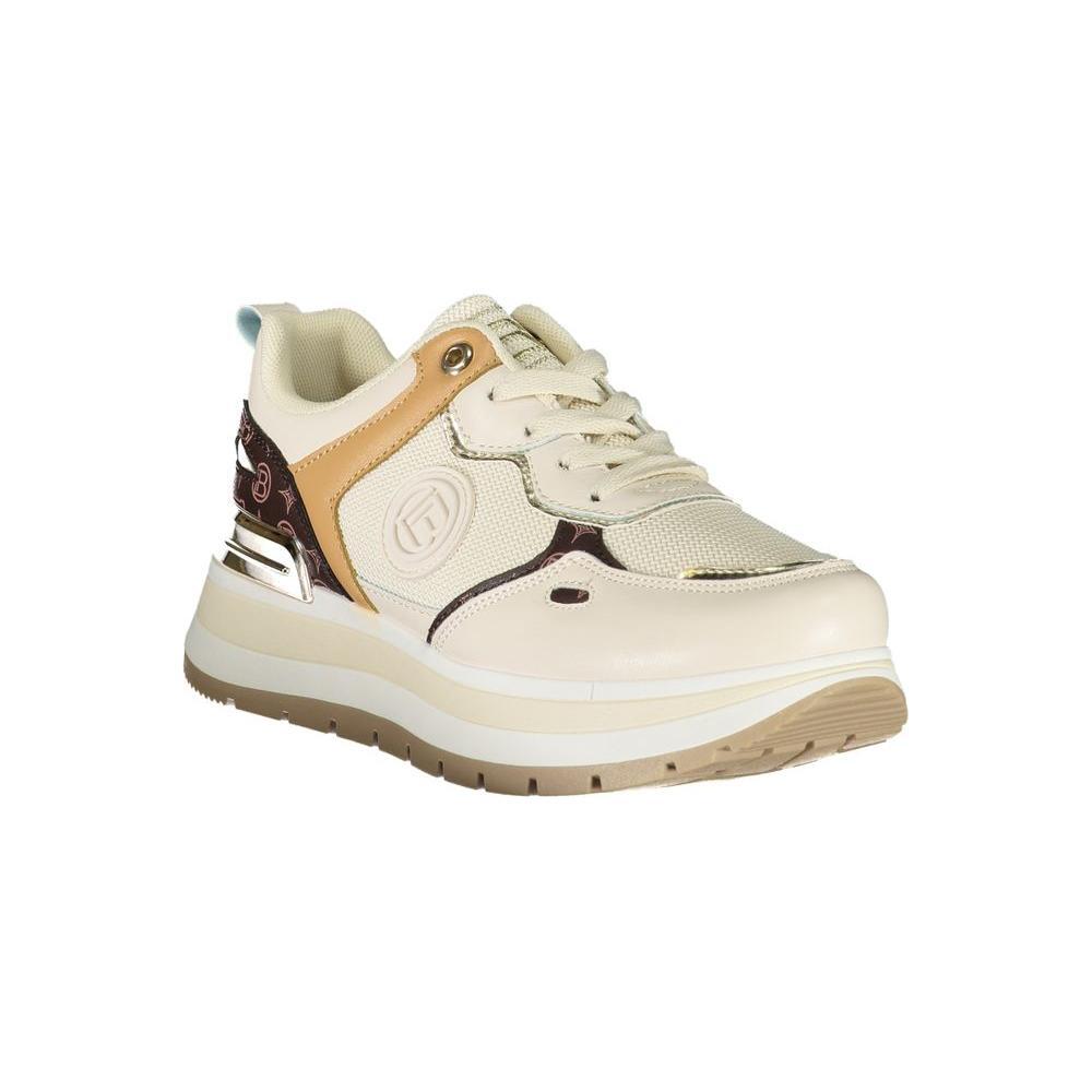 Laura Biagiotti Beige Polyester Women Sneaker LA-36480-EU39/US9