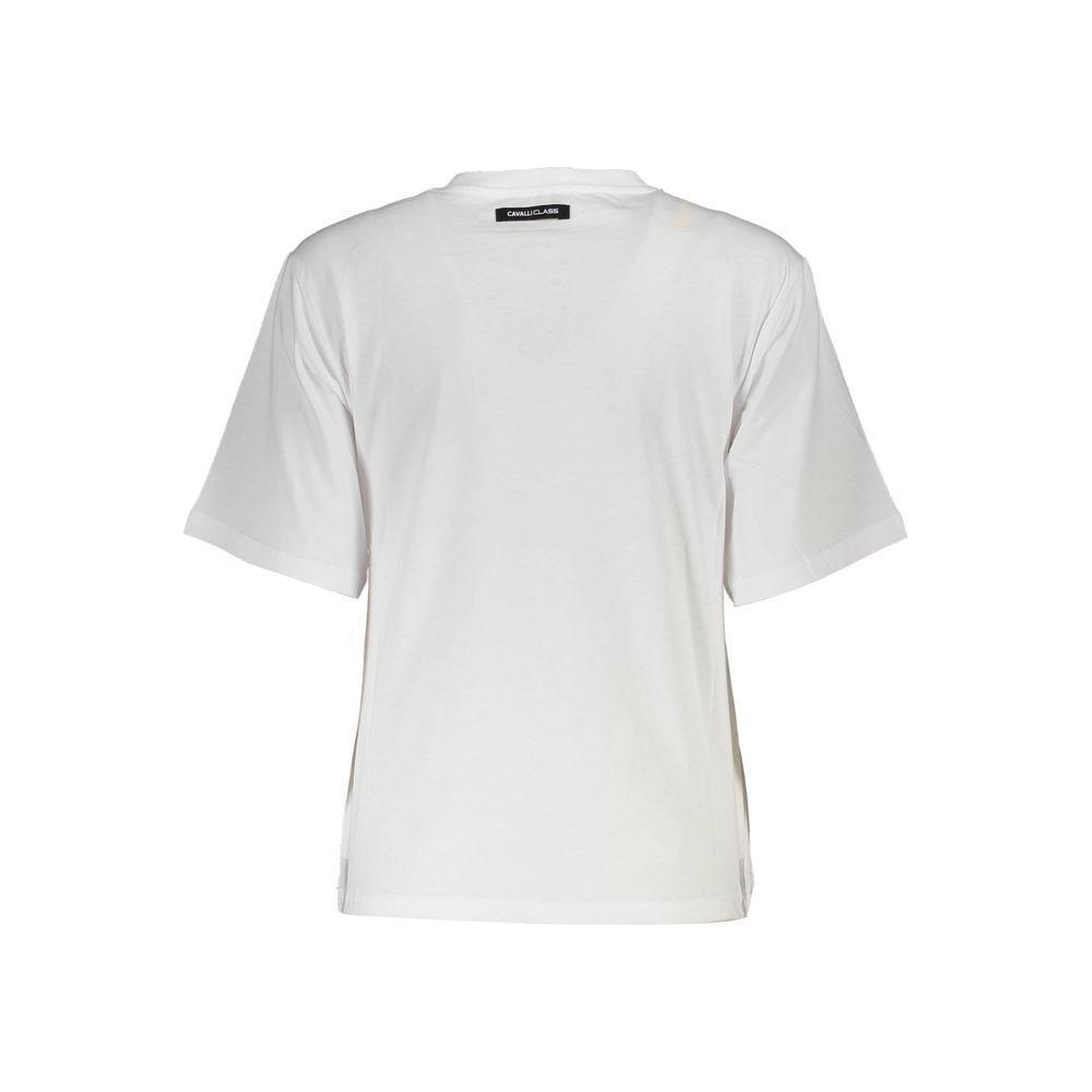 Cavalli Class White Cotton Women Top CA-37371-XS