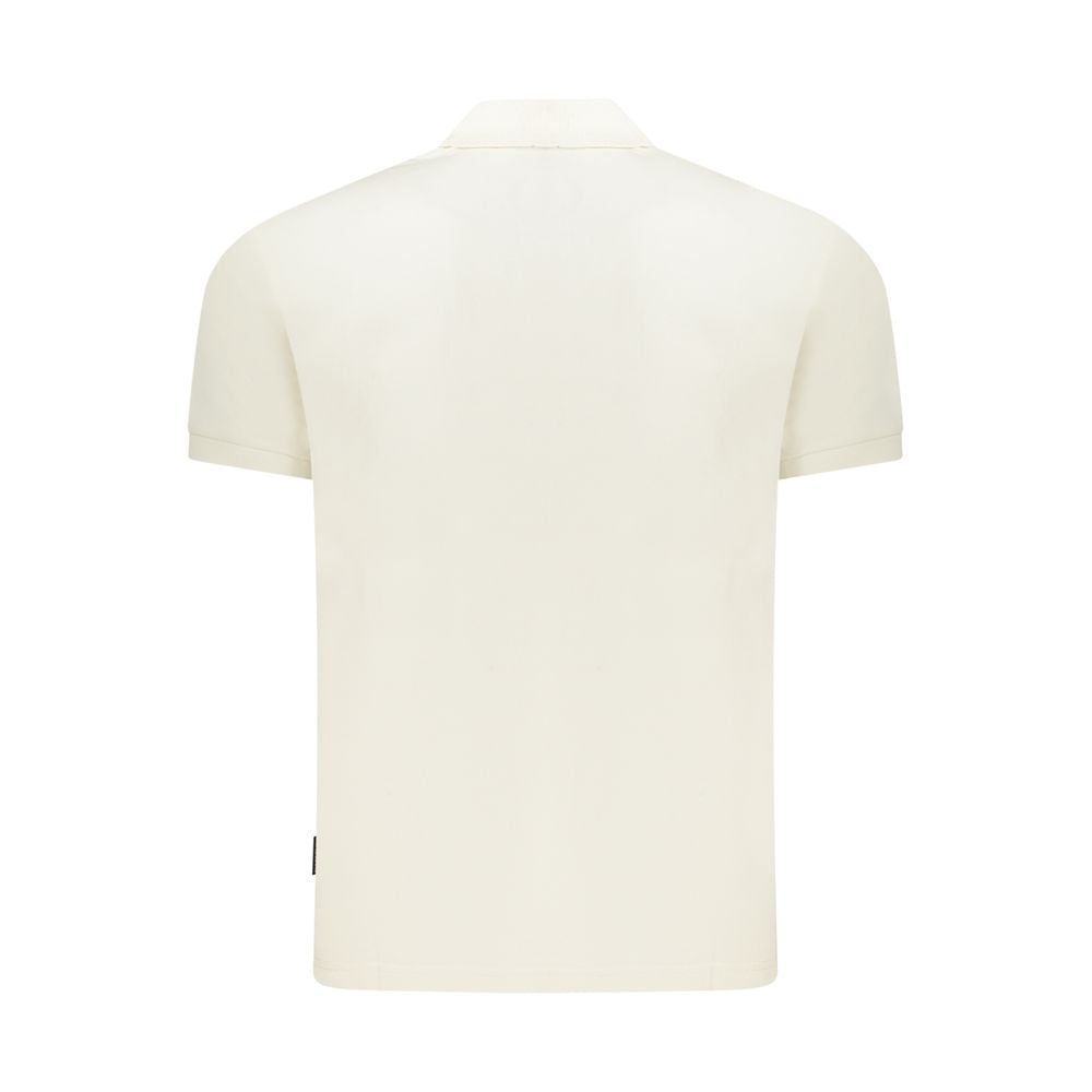 Napapijri White Cotton Men Polo Shirt NA-35715-S