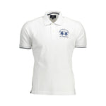 La Martina Elegant Short-Sleeved White Polo for Men LA-26389-M