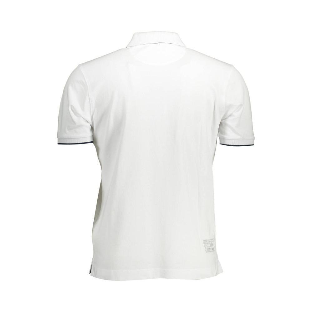 La Martina Elegant Short-Sleeved White Polo for Men LA-26389-M