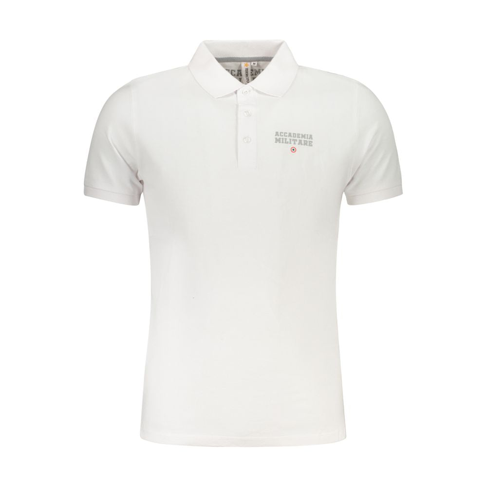 Accademia Militare White Cotton Polo Shirt AC-36548-S