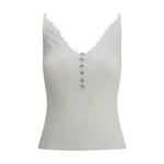 Self-Portrait Lace Top SE-PF25042TWWHITE-M