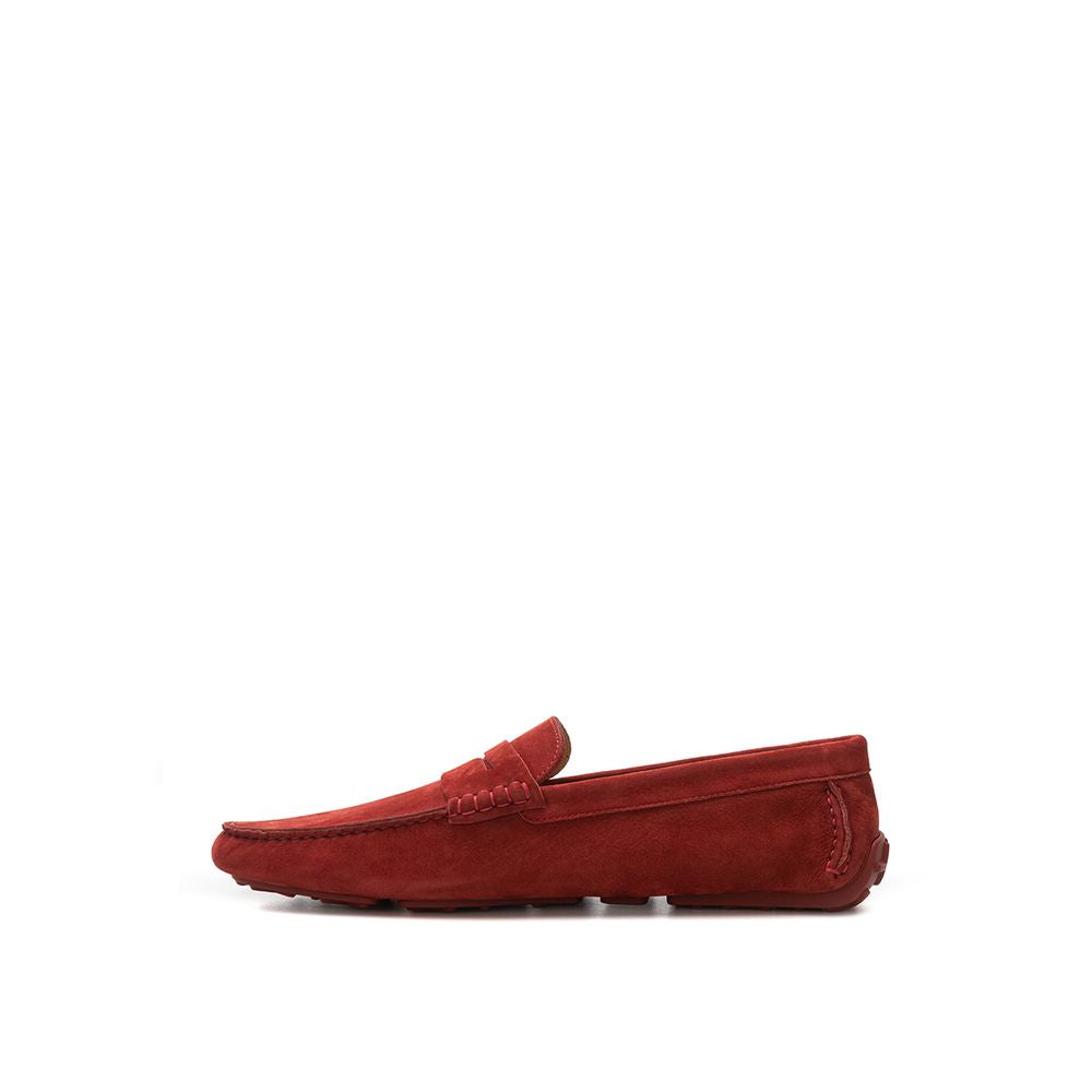 Bally Bordeaux Leather Moccassin BA-239666720011036-EU42/US9