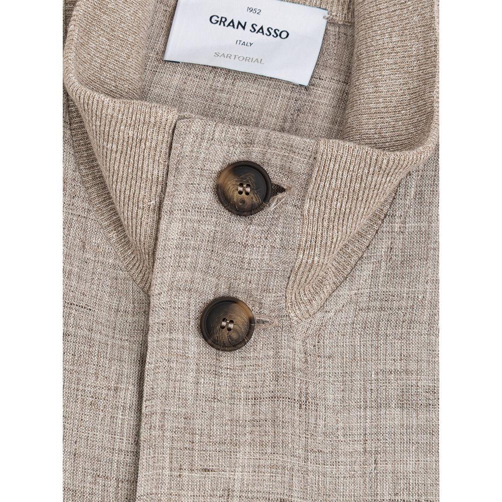 Gran Sasso Beige Linen Jackets & Coat GR-9500672-IT50 | L