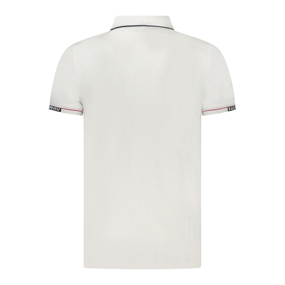 Norway 1963 White Cotton Men Polo Shirt NO-38971-XL