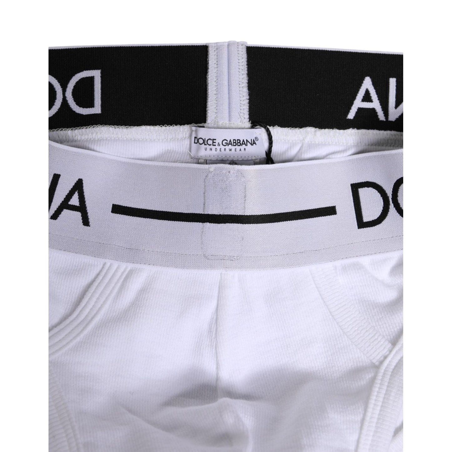 Dolce & Gabbana White Cotton Stretch Regular Brief Underwear
