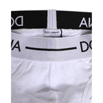 Dolce & Gabbana White Cotton Stretch Regular Brief Underwear