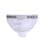 Dolce & Gabbana White Cotton Stretch Regular Brief Underwear