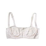 Dolce & Gabbana White Silk Underwired Balconette Bra Underwear