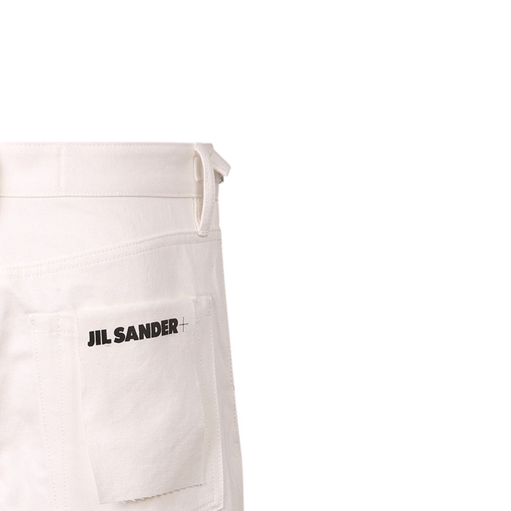 Jil Sander White Denim Shorts