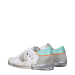 Philippe Model White Leather Low Tops PH-15090340495625-EU35/US5