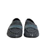 Dolce & Gabbana Blue Woven Raffia Slip On Loafers Shoes MV7694-45