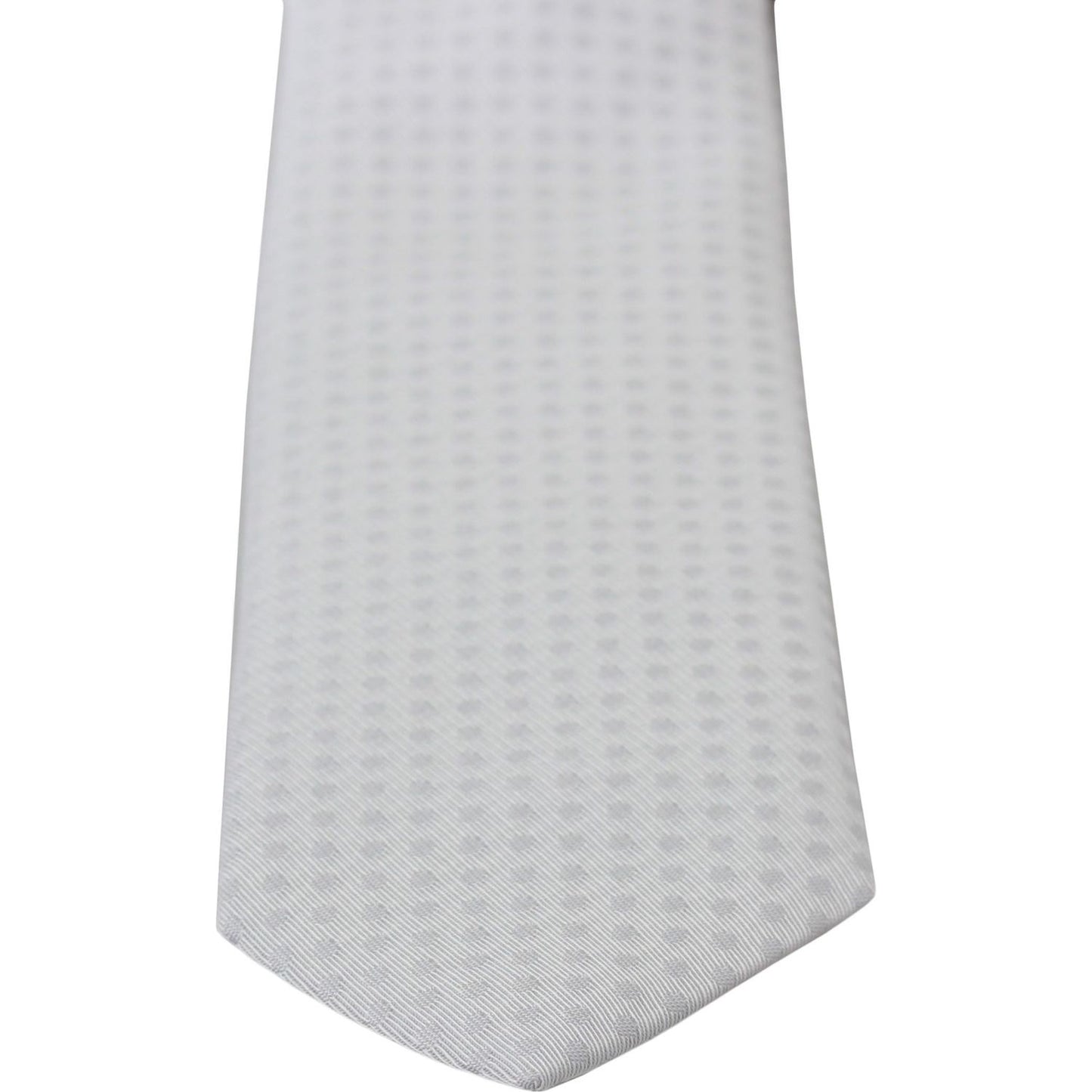 Dolce & Gabbana White Patterned Classic Mens Slim Necktie Tie KRA717