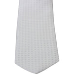 Dolce & Gabbana White Patterned Classic Mens Slim Necktie Tie KRA717