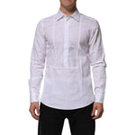 Dolce & Gabbana White Poplin Cotton Formal Men Dress Shirt TSH906807-40