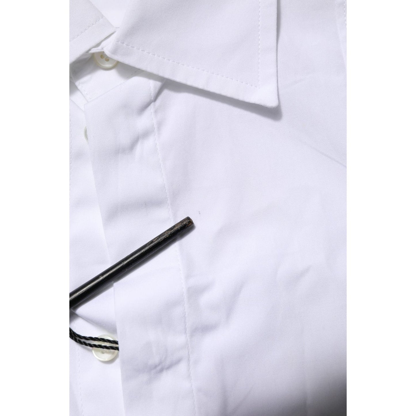 Dolce & Gabbana White Poplin Cotton Formal Men Dress Shirt TSH906807-40