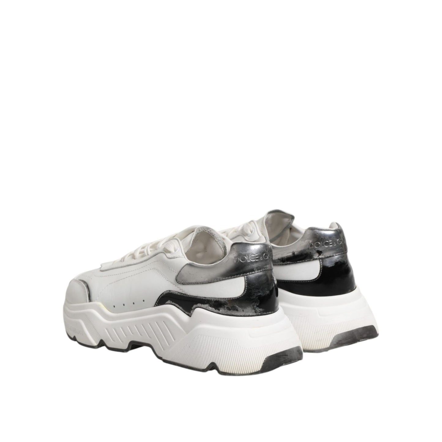 Dolce & Gabbana White Daymaster Leather Low Top Sneakers Shoes MV7430-42