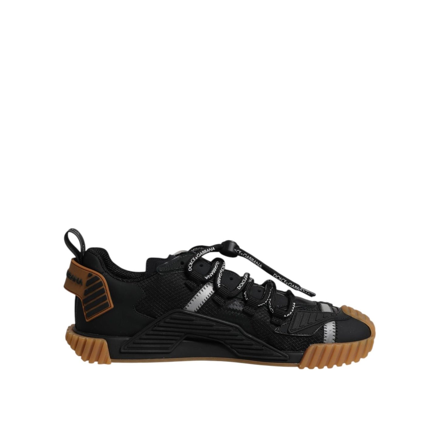 Dolce & Gabbana Black Logo Lace Up Low Top NS1 Sneakers Shoes MV7863-41