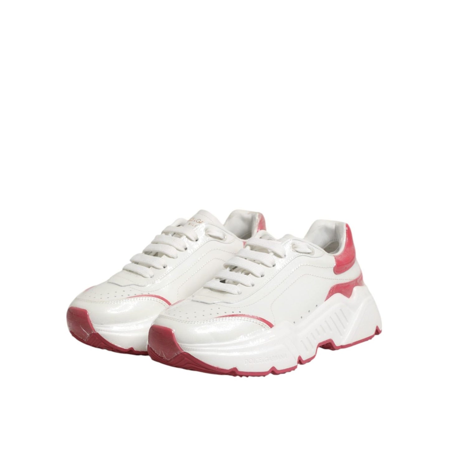 Dolce & Gabbana White Pink Daymaster Low Top Sneakers Shoes LA12738-37