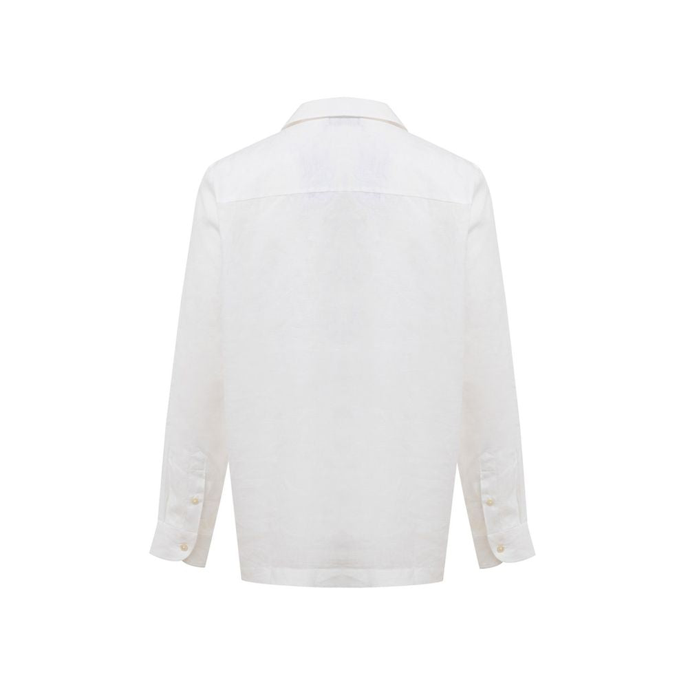Gran Sasso White Linen Shirt GR-9480666-IT50 | L