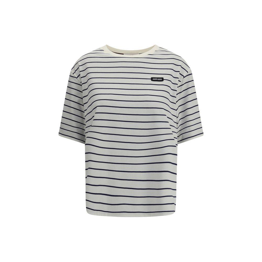 Miu Miu Striped T-Shirt MI-MJN569SOOO17UYF04QA-S