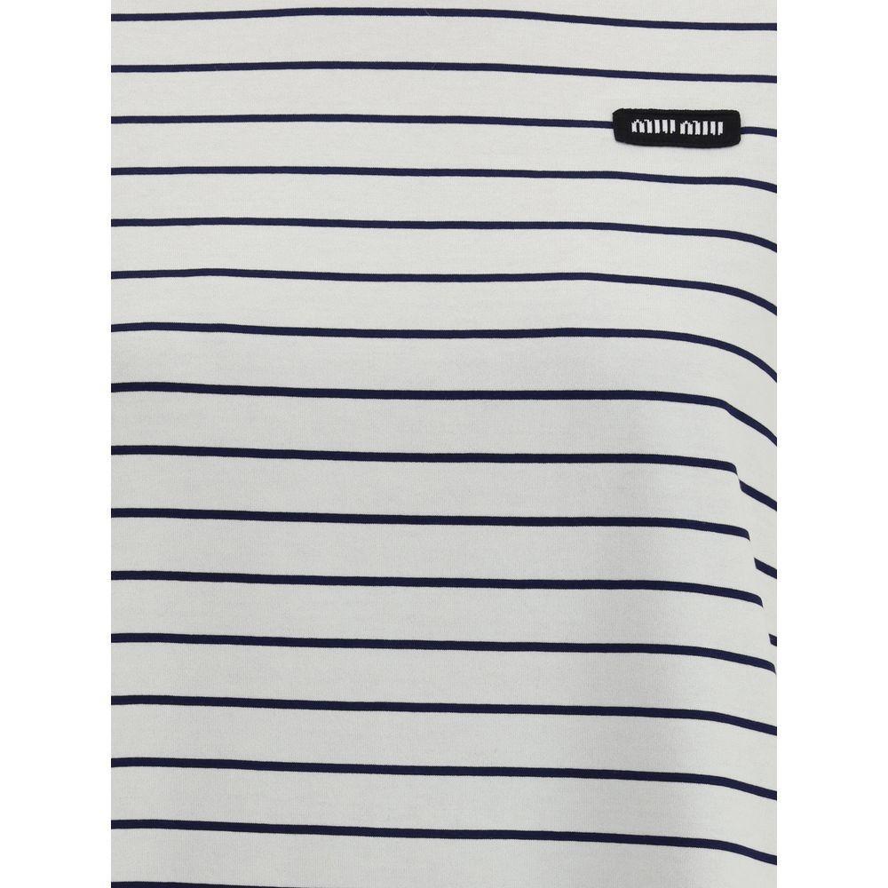 Miu Miu Striped T-Shirt MI-MJN569SOOO17UYF04QA-S