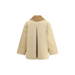 Ganni Cotton Jacket with corduroy collar GA-W0757531-S-M